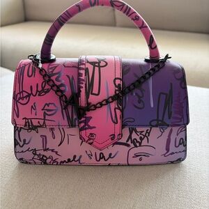Pink Purple Ombré Graffiti Aldo Top-Handle/Crossbody Handbag